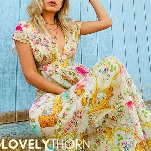 Anthropologie Dresses & Skirts - DAUGHTERS OF THE REVOLUTION // ltd ed plunge butterfly print maxi dress